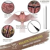 Laptony Bird Scarer Flying Kite Crops Farm Protector Bird Hawk Flying Kite with 4m Telescopic Pole