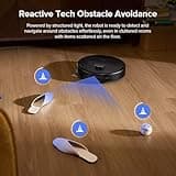 roborock Qrevo Series Robot Vacuum Cleaner with Mop, 10,000Pa Suction, Upgraded from Qrevo S, Dual Anti-Tangle Brushes, Smart Obstacle Avoidance, Auto Mop Washing&Drying, All-in-One Dock,Black(QV 35S)