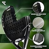 RYZE PEGASUS Padel Racket in 100% Carbon Fiber - Max Power + Control - Pro Paddle Racket for Adults EVA-17 Flex Foam - 360g Light & Durable - Paddle Tennis Racket + Free Carry Case Included