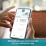 Midea SmartAir Cool & Purify Bladeless Fan with mSmartHome Mobile Phone App Controls - Oscillating Tower Fan - HEPA Filter - 12 Fan Speeds - White
