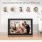 GGUA 10.1 Inch WiFi Digital Photo Frame Built in 32GB Memory, 1280x800 IPS LCD Touchscreen, Auto-Rotate and Audio, Quick and Easy Share Photos or Videos via the Frameo App, the Best Choice for Gifting
