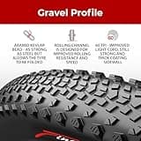 Fincci Gravel Bike Tyres 700x40c - Pair Foldable Tires 28 x 1.6 inch with 1mm Nylon Puncture Protection, Tyre 42-622 with 60 TPI for Mtb Electric, Hybrid, Road and Touring Bicycles - Pack of 2