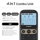 4 in 1 - D.I.Y & Tens Unit & EMS & Massage Muscle Stimulator, Dual Channel Therapy Machine for Pain Relief, FDA Cleared Rechargeable Electronic Pulse Massager,with 12pcs Electrode Pads