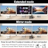 Camgeet 8K KVM Switch 3 Monitors 3 Computers 4K@144Hz 8K@60Hz, Triple Monitor KVM Switch HDMI + 2 Displayport for 3 PC Share 3 Monitor and 4 USB3.0 Ports, kvm switches with Wired Remote usb 3.0 Cable