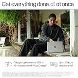 HP Chromebook 14" | Intel Processor N100 Processor| 4 GB RAM | 128 GB Flash Storage | Intel UHD Graphics | HD Display | Up to 12hrs battery | Chrome OS | Dual Speakers | Glacier Silver | 14a-nf0002sa