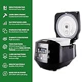 Yum Asia Bamboo Rice Cooker with Induction Heating (IH) and Ceramic Bowl, 7 Rice Cooking Functions, 4 Multicooker Functions, Motouch LED Display (1.5 Litre) 220-240V UK/EU (Anthracite Black)