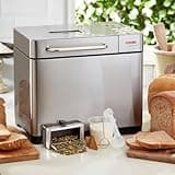 Cooks Professional Digital Bread Maker with Fruit & Seed Dispenser, 19 Programmes inc Gluten Free, Window, Delay & Keep Warm Function, Non-Stick Pan | Kitchen Countertop Breadmaker Machine | Silver