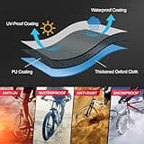 Zettum Bike Cover for 1 Bikes - Stationary Bike Covers for Outside Storage Waterproof Outdoor & Heavy Duty, 600D PU Coating Bicycle Covers for 1 Bike Mountain Bikes, Road Bike, Beach Cruiser Bike