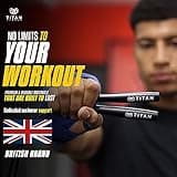 Titan Armour® Self-Locking & Adjustable, Adult Speed Skipping Rope | 2 x Steel Ropes 2.5mm & 3mm Thickness & Travel Case | Pro Jump Rope: Fitness, Crossfit, Boxing, MMA | UK Brand (Black-2)