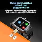 Rainbuvvy 4G LTE Smart Watch 2.03" IPS Large Screen SP9832E 4GB+64GB 8.0MP Dual Camera Android 8.1 Smartwatch USB File Transfer WiFi GPS Fitness Watch Men (Black, 4GB+64GB)