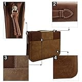 IvyRobes Vintage Bible Cover Case for Men Brown PU Leather Durable Zipper Cross Bible Bag Carrying Case Large Size