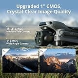DJI Air 3S Fly More Combo (RC 2 Screen Remote Controller), Drone with 1" CMOS Wide-Angle & Medium Tele Camera for Adults, 4K/60fps, Omnidirectional Sensing & 3 Batteries for Extended Flight Time