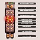 Full Body Massage Mat, Muscle Relaxation Massage Pad with Waist Airbag, Remote Control Heating Massage Cushion Father Mother's Gift for Shoulder, Neck, Leg