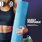 KAYMAN Sports Foam Roller Sports Recovery, Deep Tissue Muscle Tension Relief & Circulation Increase Portable & Lightweight Self Massager for Back, Legs, Gym, Pilates & Yoga EVA 90 x 15cm (Blue)