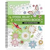 Adult Colouring Book: Stress Relief Colouring Books for Adults Relaxation with with 30 Pattern Included Mandalas Inspirational Flower, Spiral Colouring Pad Thick Paper with PVC Pad, Gift for Women Men