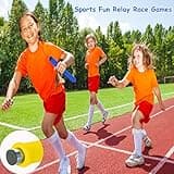 Sports Day Kit Potato Sack Race Bags Backyard Games for Kids Adults, Field Day Birthday Party Outdoor Games for Kids Family,Egg and Spoon 3-Legged Relay Race Carnival Game,Easter Lawn Garden Game