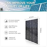 1400 Watt 12V Solar Panel Wind Turbine System Complete Kit with 100W Inverter: 10pcs 100W Monocrystalline Solar PV Module Grade A +60A MPPT Charge Controller +Cables +Mounting Brackets