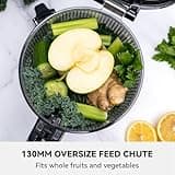 LINKChef Cold Press Juicer Machines, 130mm Diameter and 1.8L Capacity Juicers Whole Fruit and Vegetable, 250W Masticating Juicer Machine, Slow Juicer with Automatic Cutting and BPA Free Tritan