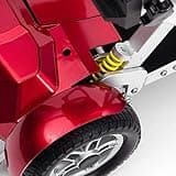 Drive Devilbiss Elite Auto Folding Electric Mobility Scooter/LED Front Headlight & USB Charging Port - Striking Design, Metallic Silver Finish, & Light-Up LCD Screen for Smooth Riding - Red