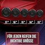 Albrecht Auto-Zubehör 09095 Steel Wheel Trims Wheel Trims 15" Black Set of 4