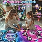 Upgraded Extra Large Electronic Dance Mat Toys, Kids Dance Mats for Single/Double Players, Music Dance Pad with LED Light, Dancing Game Toy as Christmas Birthday Gift for Kids Girls Boys 3-12 Year Old