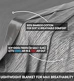 Everlasting Comfort Cooling Blanket - Dual-Sided Lightweight Summer Throw with Refreshing Fabric for Breathable Sleep - Soft and Comfortable Fibers (60x80)