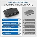 Vibration Plate Exercise Machine,Whole Body Workout Power Vibrate Fitness Platform Vibration Plate for Lymphatic Drainage, Weight Loss & Shaping