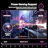 Minifire 24 Inch Curved Gaming Monitor, 180Hz, Built in Speaker, Crosshair 1ms, sRGB130%, HDR, 1500R, FreeSync, 300cd/m², FHD 1080P, Frameless, HDMI＆DP Ports, VESA Compatible, Eye Care (MFG24C1)
