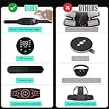 EMS Muscle Stimulator, ABS Trainer Muscle Stimulator, Abdominal Muscle Toner Electronic Toning Belts, 8 Modes 25 Intensity Levels for Women Men Abdomen Arm Leg