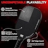 BAGAIL Pickleball Paddles Set, Pickle Ball Rackets with 4 Balls, Light - High Shock Absorption - Ergonomic, Suitable for Indoor and Outdoor Pickleball Games