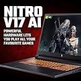 acer Nitro V17 AI ANV17-41 Gaming Laptop - AMD Ryzen 7 260, 16GB, 1TB SSD, NVIDIA GeForce RTX 5060, 17.3" QHD 165Hz, Windows 11, Black