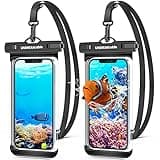 UNBREAKcable Waterproof Phone Case, 2-Pack IPX8 Universal Waterproof Phone Pouch Dry Bag for iPhone 16 15 14 13 12 11 Pro Max XR X XS SE 2022 Samsung S24 S23 S22 S21 Ultra Huawei P70 Mate 70 up to 7"
