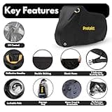 Protekt Bike Cover for 2 Bikes - 190T Nylon Push Bike Covers for Outside Storage, Heavy Duty, Waterproof, Dust Resistant, Anti Rain, UV Coated, Lock Holes Storage Bag for Mountain Bike/Bicycle/E-Bikes