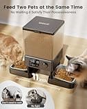 oneisall 5L Automatic Cat Feeder with Timer for 2 Cats, Knob Model Automatic Feeders for Cats Dogs, Dry Food Cat Food Dispenser Auto 10s Voice Recordings