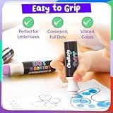 Chalkola 8 Washable Dot Markers for Toddlers 1-3 | with 20 Page Coloring Activity Book Kit, Bingo Dabbers | Preschool Paint Dot Art Set - Toddler Arts and Crafts Supplies for Kids Ages 2-4 Years Old