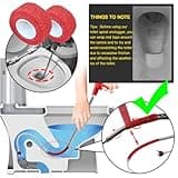 Aozzy Toilet Auger Clog Remover Tool, Stainless Steel Telescoping Toilet Auger Grabber Tool, Use to Grab and Clear Blocking in Various Pipelines, for Unclog Drains, Siphon Toilet, Sink.