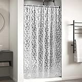 OTraki 3D Shower Curtain 48" x 72", Clear Shower Curtains Weighted 120 x 200cm, Transparent Shower Curtain with 8 Hooks, Plastic Shower Curtains (Heavy Duty, Waterproof)