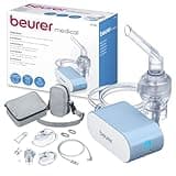 Beurer IH60UK Portable Nebuliser - Relief from colds, asthma, and respiratory problems - Quiet inhaler using compressed-air technology - Suitable for adults and children - With practical storage bag