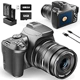 NBD 64MP Digital Camera with 4K Video & 40X Zoom - 1080P HD Autofocus, EIS Stabilization for Photography Beginners (Black) (Black)