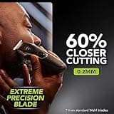 WAHL Aqua Blade Stubble and Beard Trimmer, Beard Shaping, Rechargeable, Male Grooming Set, Fully Washable, Suitable for Wet/Dry Use, Beard Care, Black