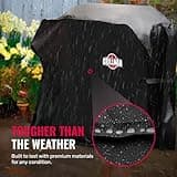 Grillman Grill Barbecue Covers, Heavy Duty Gas BBQ Cover for Weber, Brinkmann, Char Broil, Outback and more. Rip-Proof, UV, Waterproof BBQ Covers (132 L x 66 W x 109 H cm, Black)
