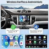 OiLiehu Double Din Car Stereo Wireless CarPlay Android Auto, 7" Car Radio 2 Din with IPS Touchscreen, MP5 Multimedia Player with Mirror Link, Bluetooth, FM/AM/RDS, USB, Type-C, EQ, SWC, Backup Camera