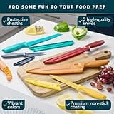 Home Hero Ultra-Sharp Stainless Steel Kitchen Knife Set - Chef Knives Set (5 pcs Set - Multi-Colour with Sheath)