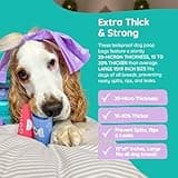Adios - Compostable Dog Poop Bags, 120 Count (8 Rolls) - Rainbow Colours - Extra Thick, Leakproof, Odour Proof Dog Waste Bags - Made from Compostable Cornstarch - Easy Tear Rolls