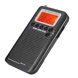 Vhf Airband Radio, Aircraf Band Receiver Por Able Full Vhf Uhf Scanner Radio AB Recorder Gold Receiver FM AM CB SW LCD Display Wi H Backligh (Black)
