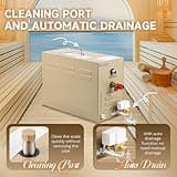 Hanchen 9KW Shower Steam Generator for 7.5m³ Room 35-55℃ Bath Sauna Steam Generator Home Bathroom CE380V