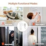 TECKNET Door Alarm Sensor 2 Packs With Remote Control, Window Alarms for Security, 4 Modes, Adjustable Volume, Wireless Magnetic Door Sensor Burglar Alarm Systems for Your Home Security Systems