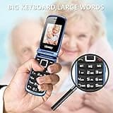 Senior Mobile Phone Simple for Elderly, Basic Cell Phone with Large Buttons, Flip Phone, Unlocked Senior Mobile Phone with 2.4" Color Display | SOS Button | FM Radio | Torch |1000mAh Battery (Blue)