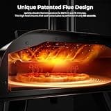 BIG HORN OUTDOORS Pizza Ovens Wood Pellet Pizza Oven Wood Fired Pizza Maker Portable Stainless Steel Pizza Grill