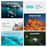 DJI Mini 4 Pro Fly More Combo with DJI RC 2 (screen remote controller), Folding Mini-Drone with 4K HDR Video Camera for Adults, Under 0.549 lbs/249 g, 34-Min Flight Time, 2 Extra Batteries